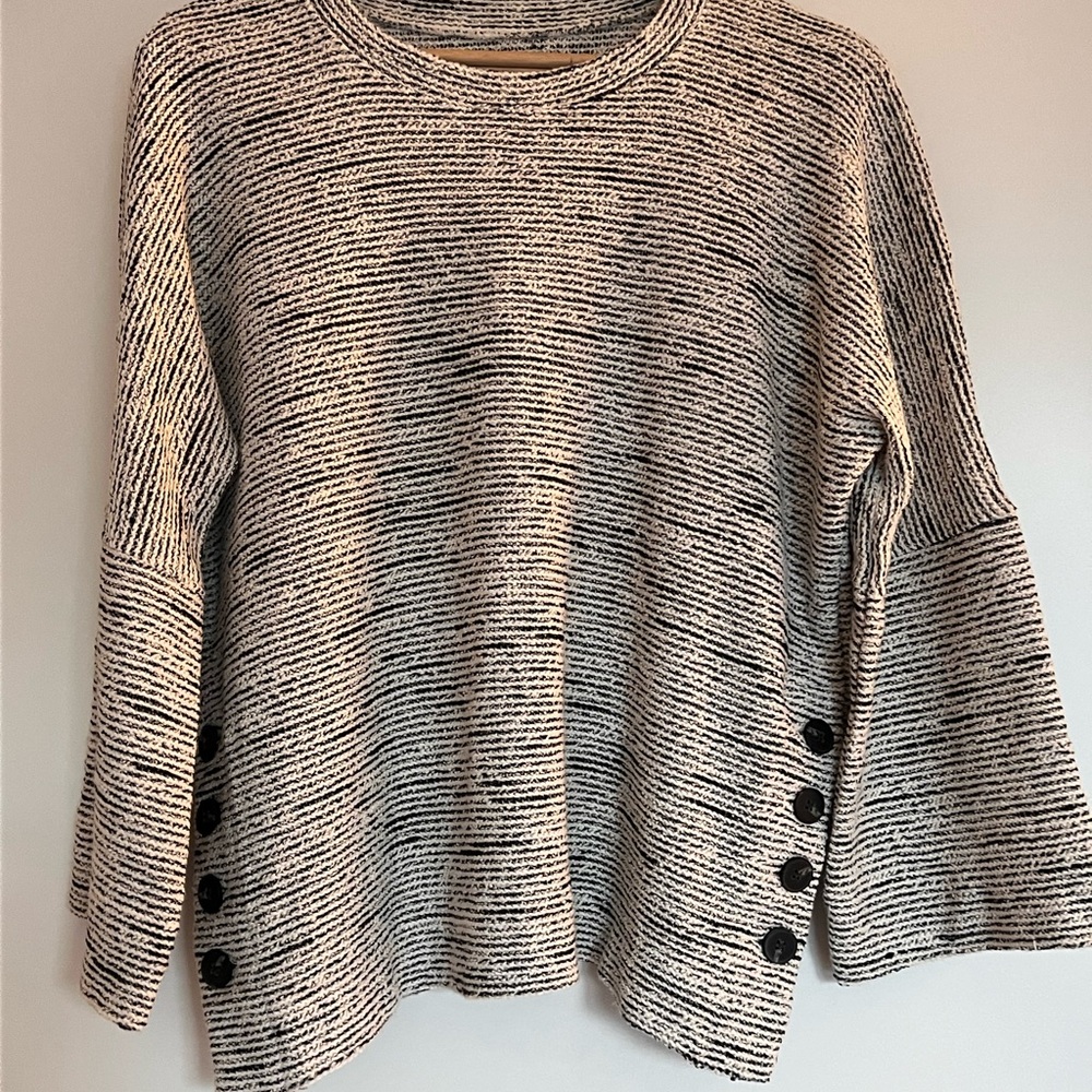 Madewell Black and White Knit Sweater